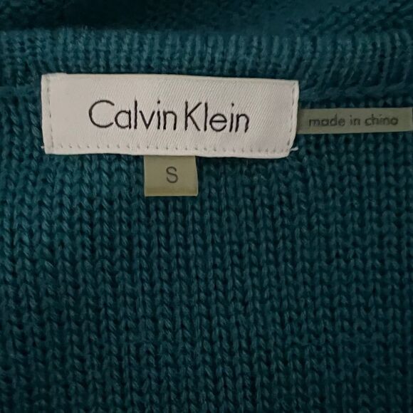 Calvin Klein Green Wool Blend Cardigan size S - Picture 5 of 6